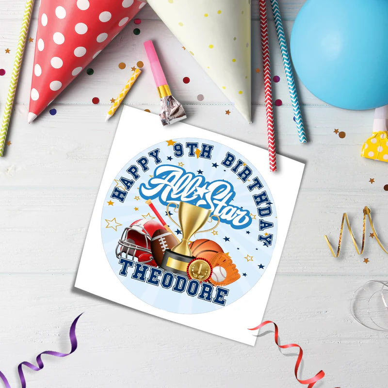All Star Sports Personalized Icing Sheet Cake Images