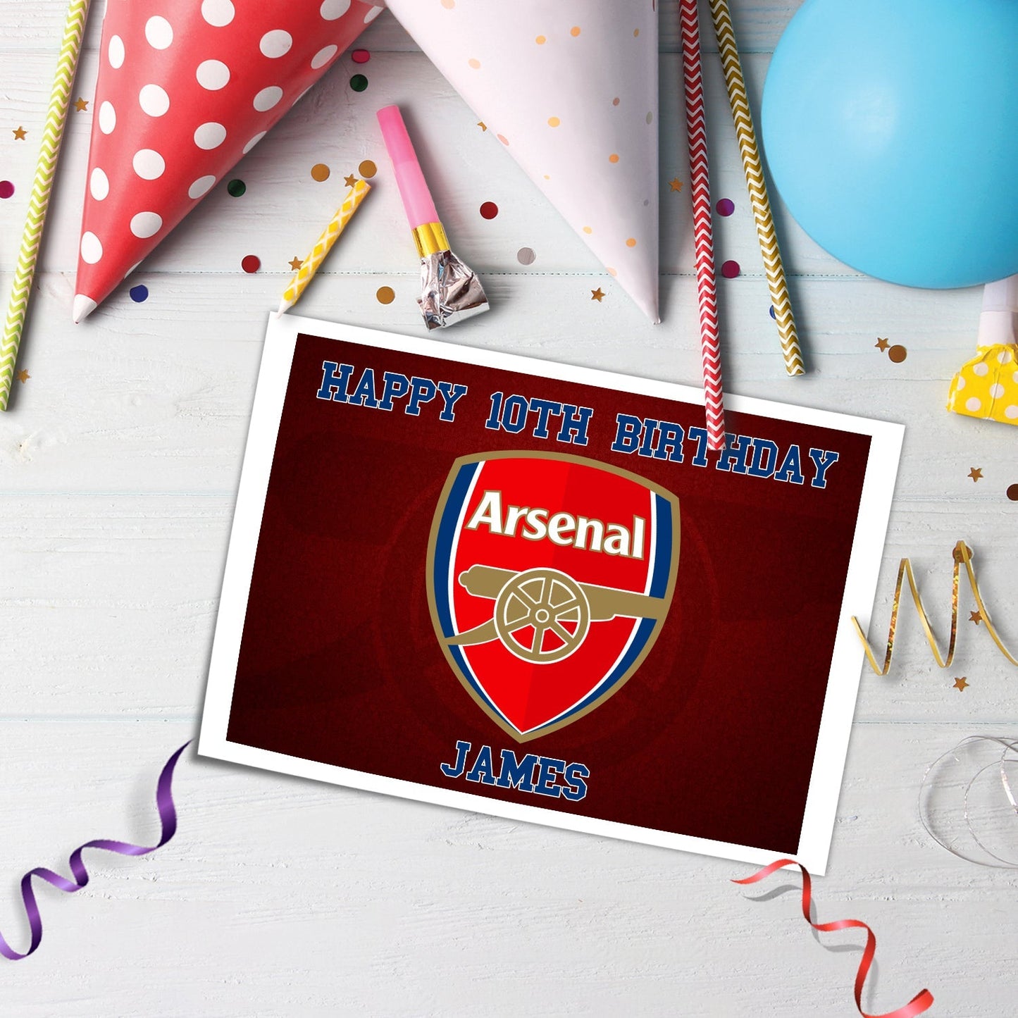 Rectangle Arsenal Personalized Edible Sheet Cake Images - A Delicious Addition to Your Celebration