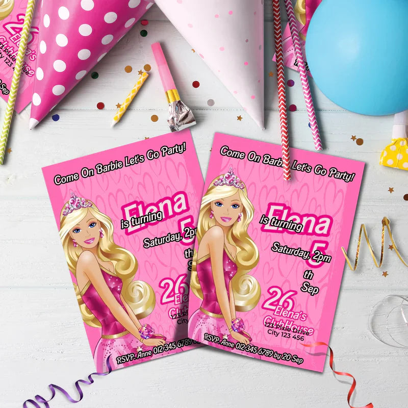 barbie Birthday Decorations, Ken Party Supplies, Play Doll Themed, Barbie Movie Digital Template, Editable Barbie Image SVG PNG
