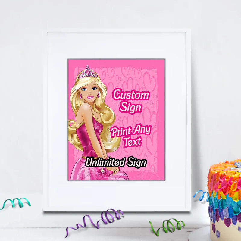 barbie Birthday Decorations, Ken Party Supplies, Play Doll Themed, Barbie Movie Digital Template, Editable Barbie Image SVG PNG