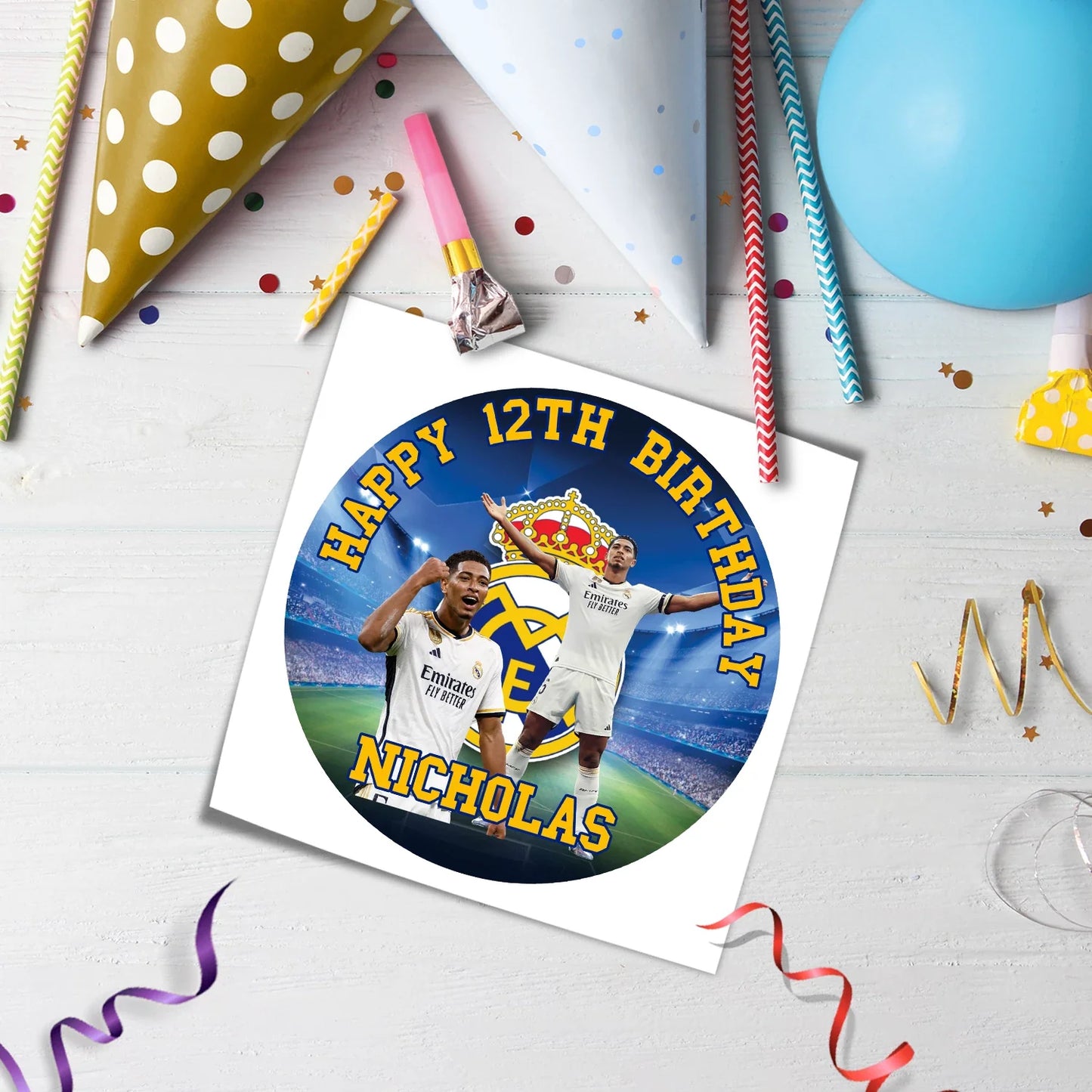 Jude Bellingham Personalized Edible Icing Sheet Cake Images - Custom Cake Decoration