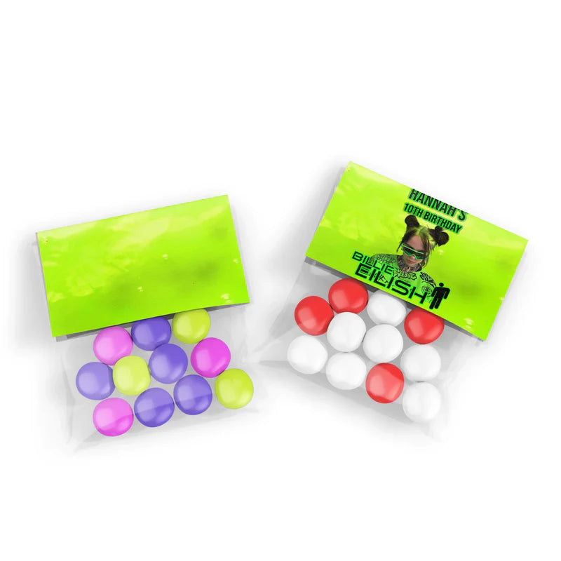 Billie Eilish Treat Bag Topper Label