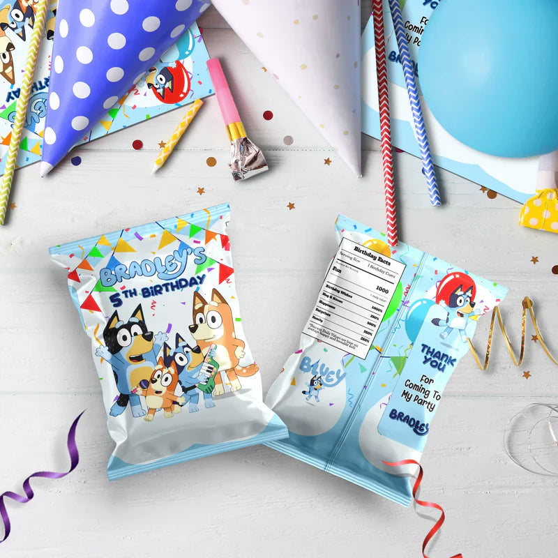Bluey Birthday Decorations, Bluey and Bingo Party Supplies, Bluey Themed, Bluey Digital Template, Editable Bluey Image SVG PNG