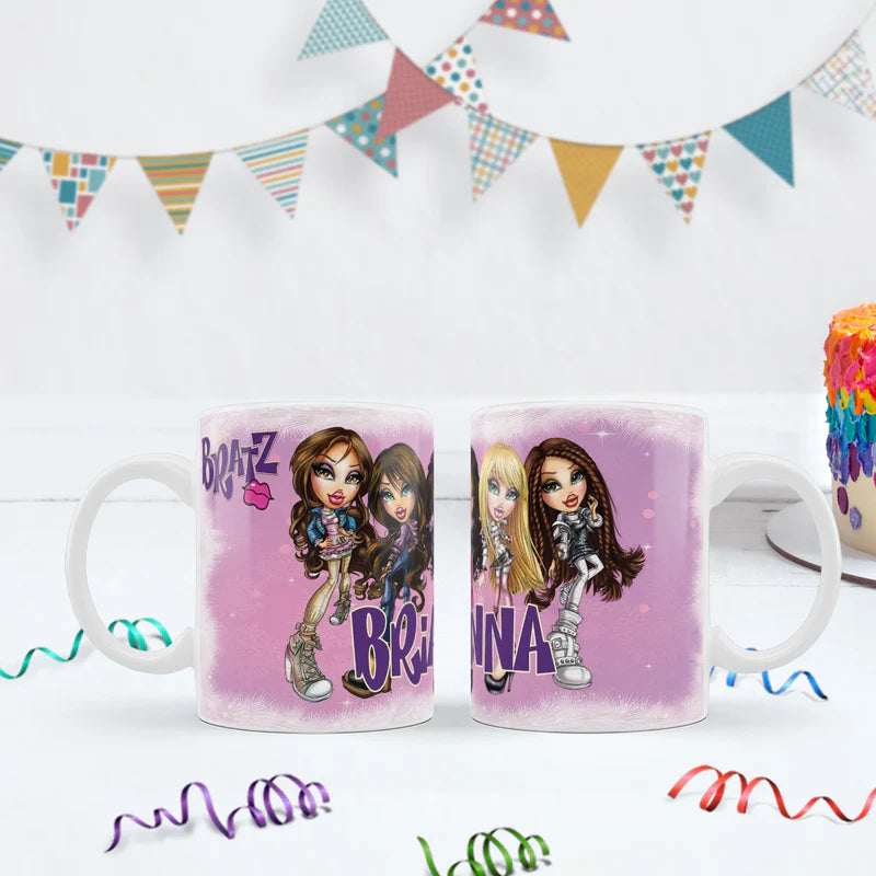 Bratz Birthday Decorations, Fashion Doll Party Supplies, Bratz Cloe Themed, Yasmin, Jade, Sasha Digital Template, Editable Bratz Image SVG PNG