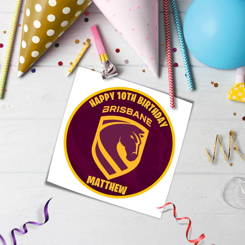 Brisbane Broncos Personalized Icing Sheet Cake Images