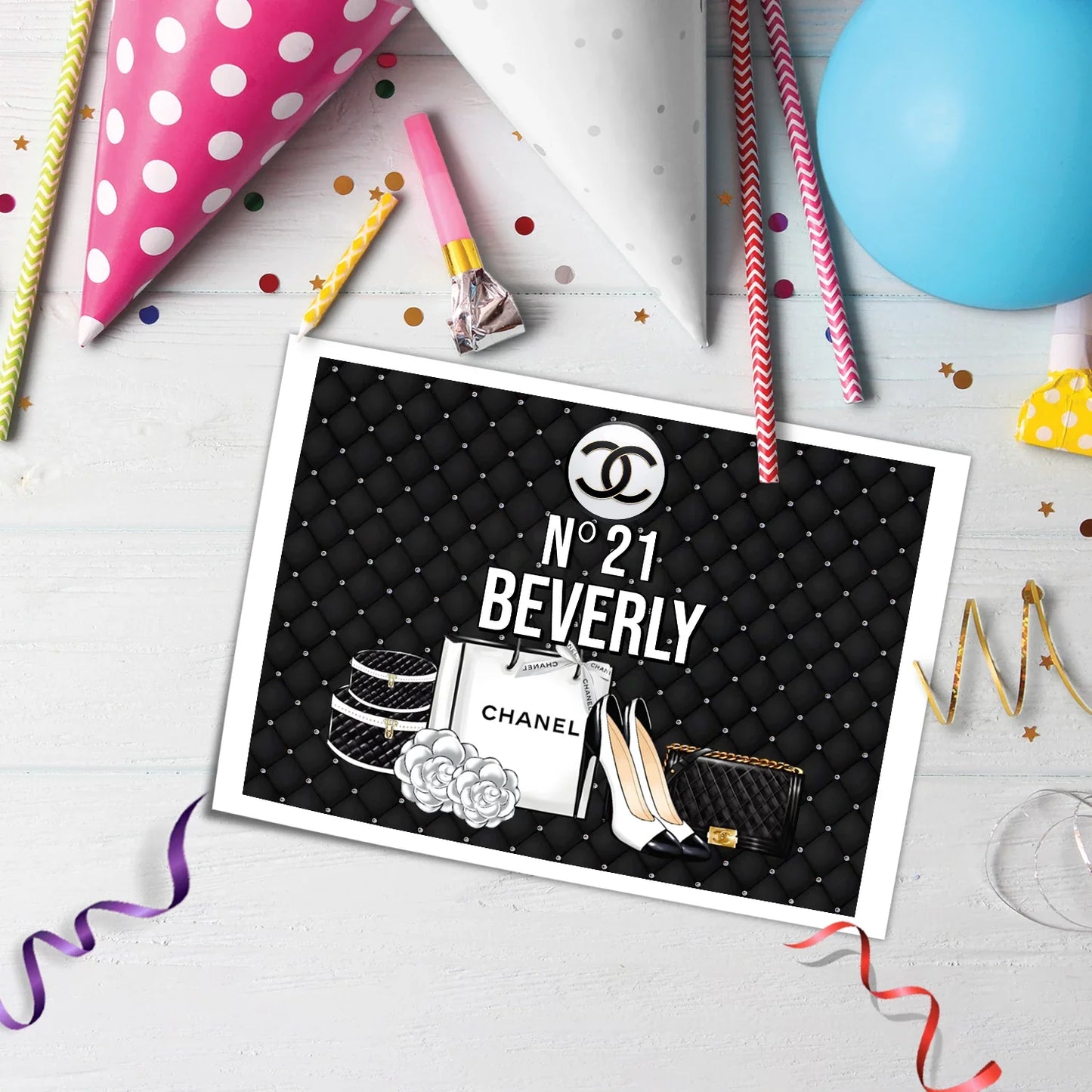Best Chanel Inspired Personalized Icing Sheet Cake Topper Images