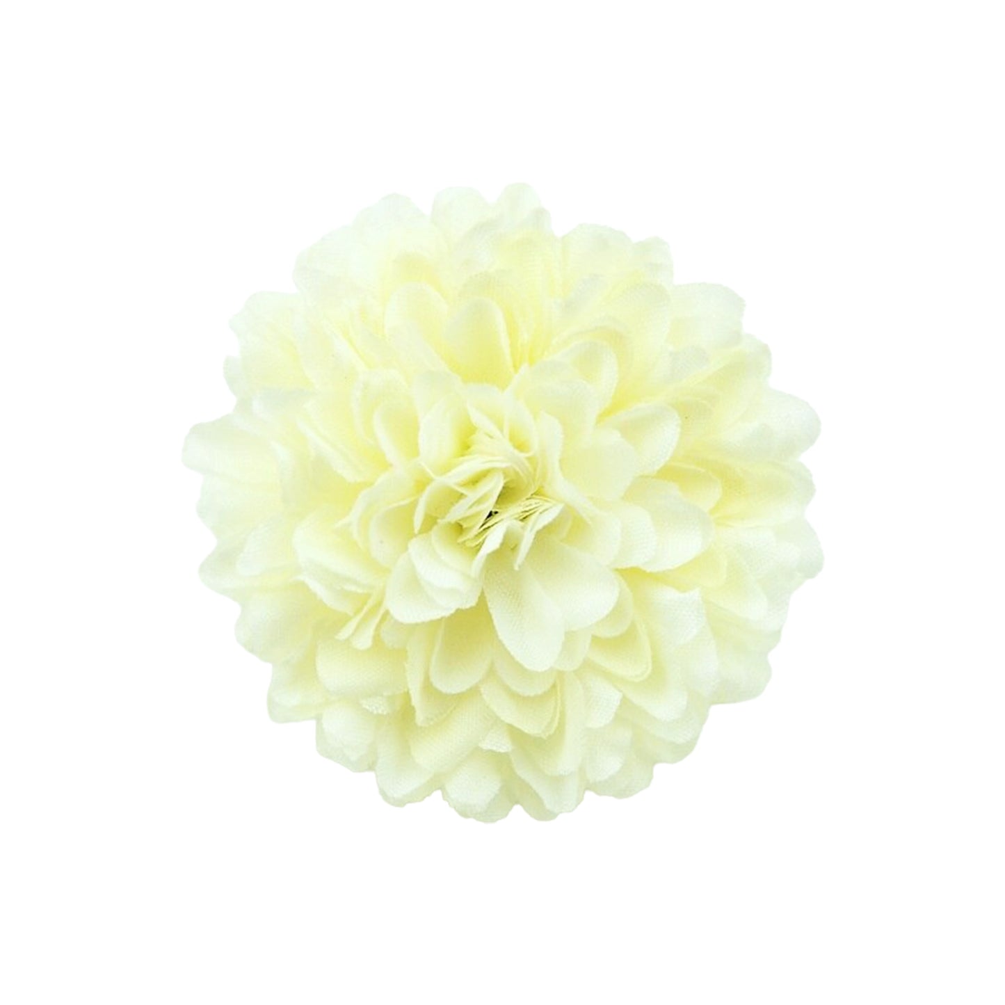 White Carnation Pompom Artificial Flower Head Cake Topper | Flower Head Cake Decoration