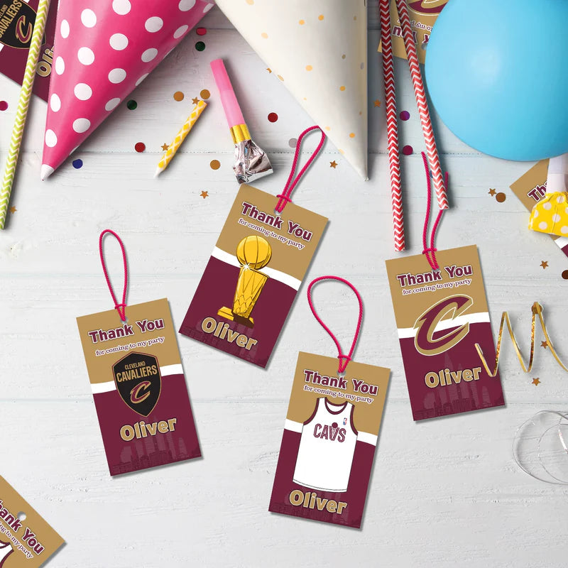 Cleveland Basketball Birthday Decorations, The Cavs Party Supplies, NBA Basketball Team Themed, Cleveland Cavaliers Digital Template, Editable Cleveland Cavaliers Image SVG PNG