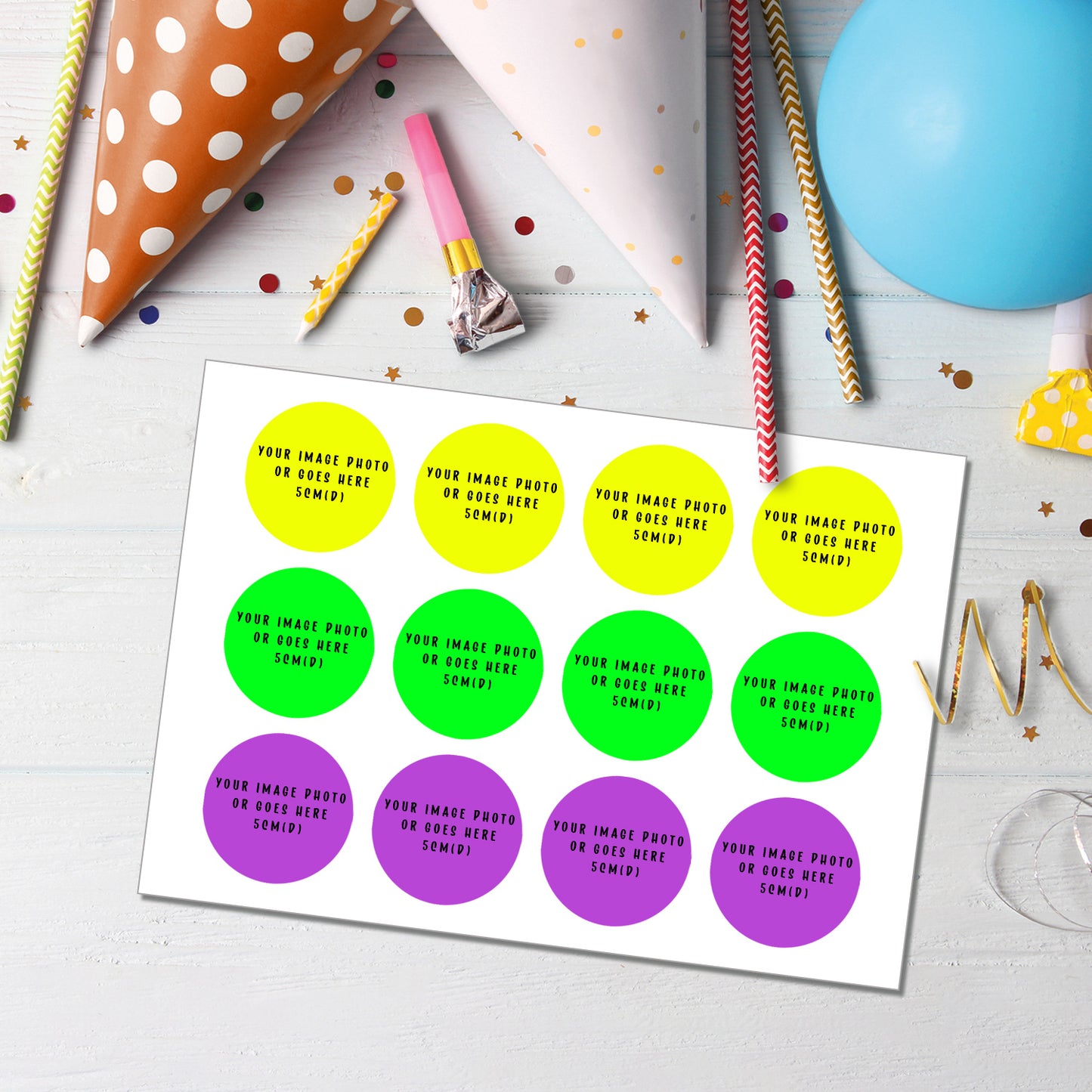 Custom Image - Edible Icing Image Cupcakes 5cm (Diameter)