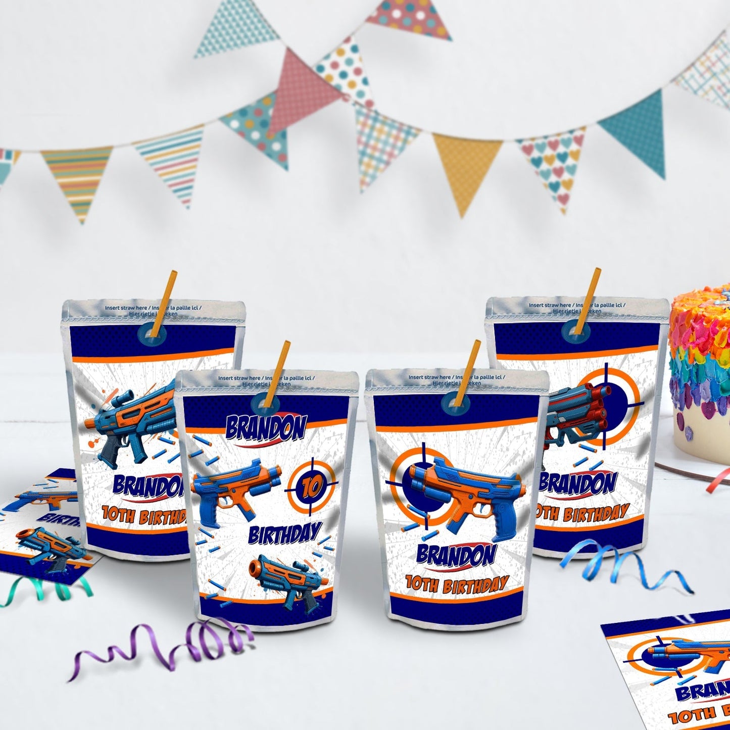 Nerf Birthday Decorations, Water Gun Party Supplies, Gun War, Dart Gun, Dart Gun SVG