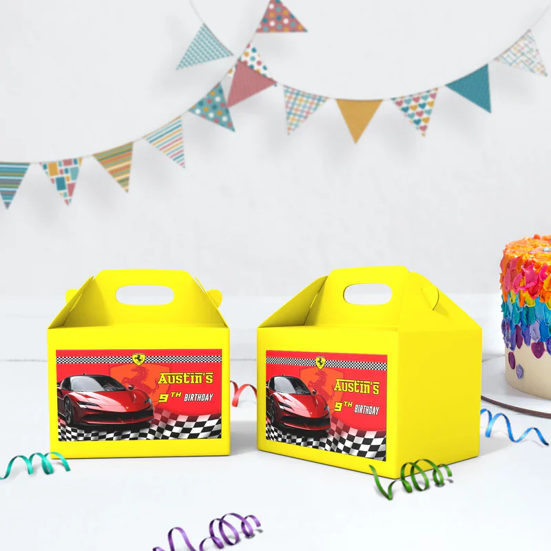 Ferrari Birthday Decorations, Red Ferrari Party Supplies, Sport Car Themed, Ferrari F1 Digital Template, Editable Ferrari Image SVG PNG