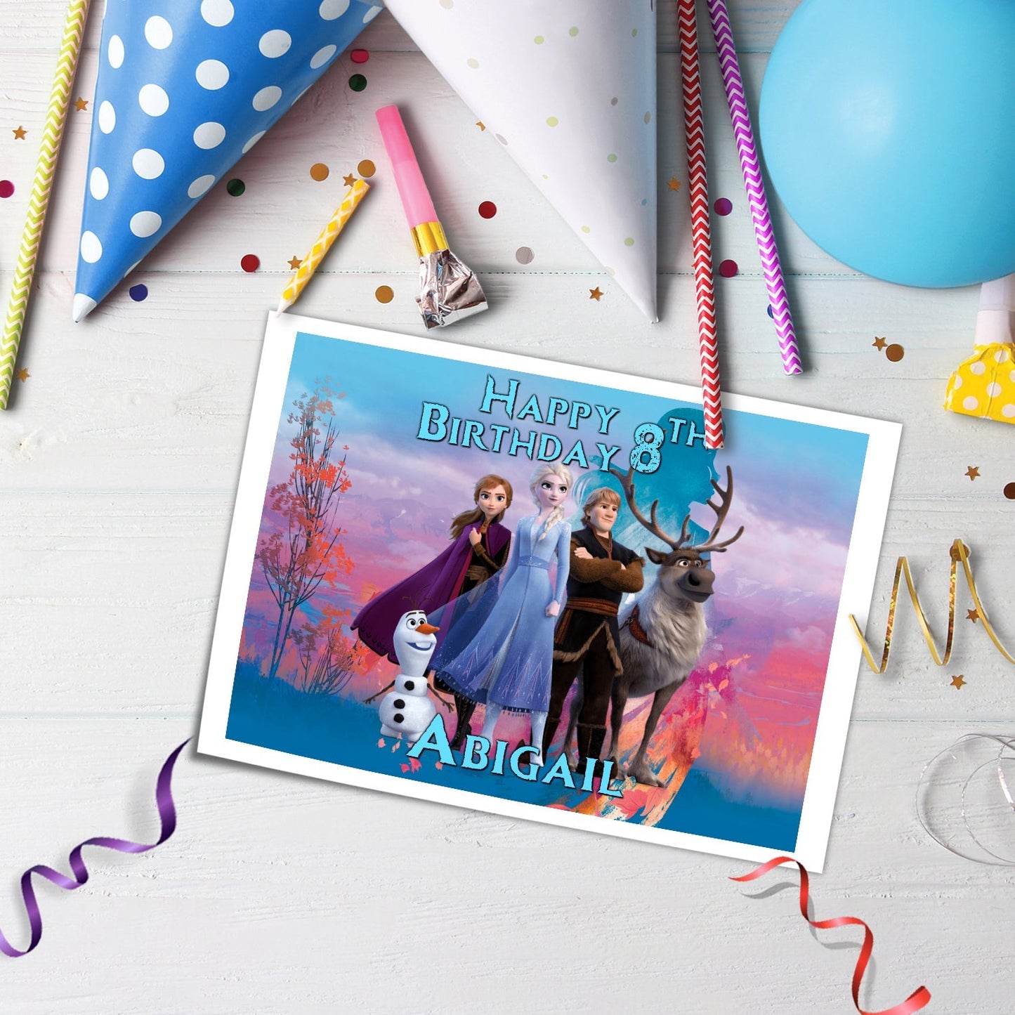 Rectangle Frozen Personalized Cake Images - Make Your Party Unforgettable