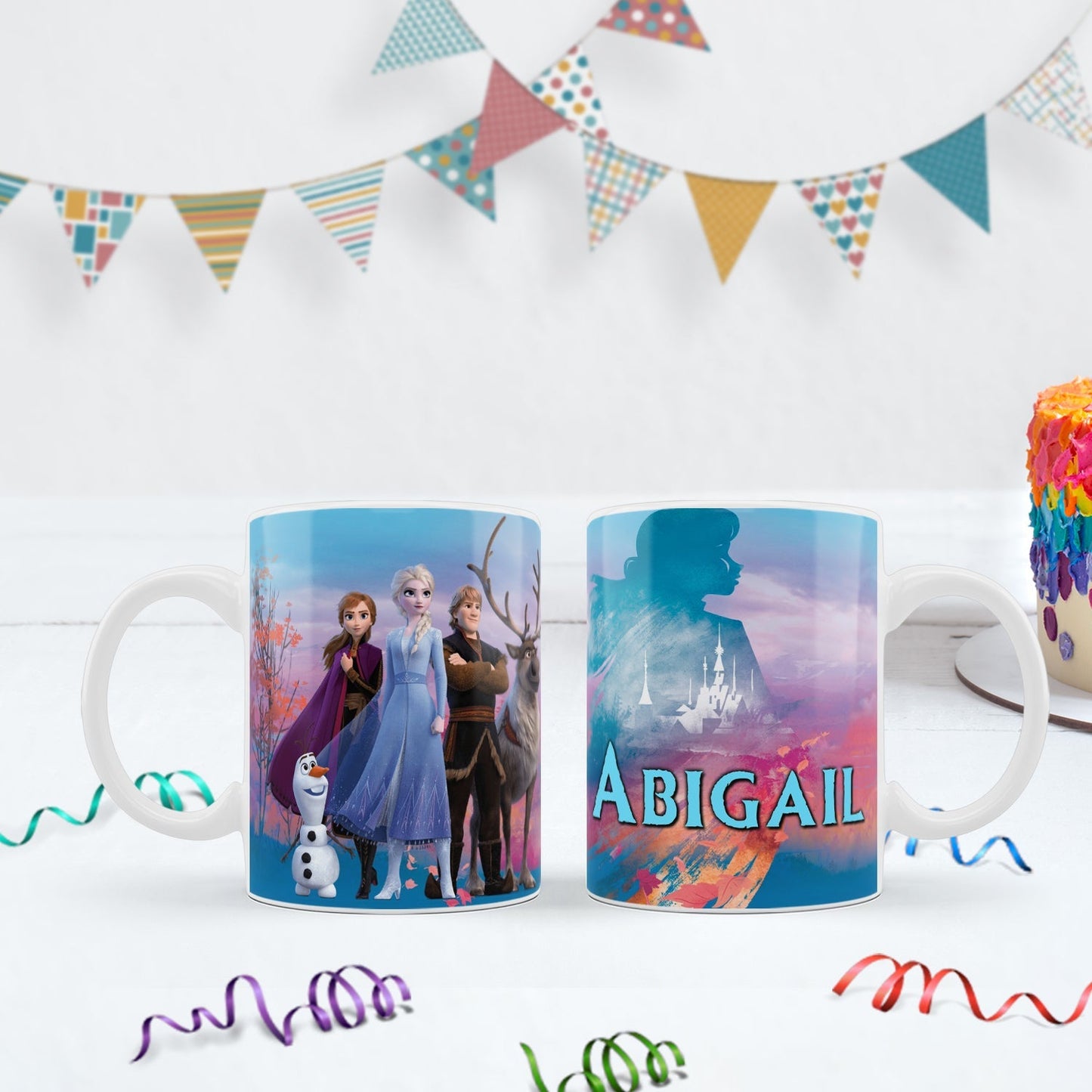 Frozen Birthday Decorations, Disney Frozen Party Supplies, Elsa Anna Themed, Olaf Digital Template, Editable Frozen Image SVG PNG