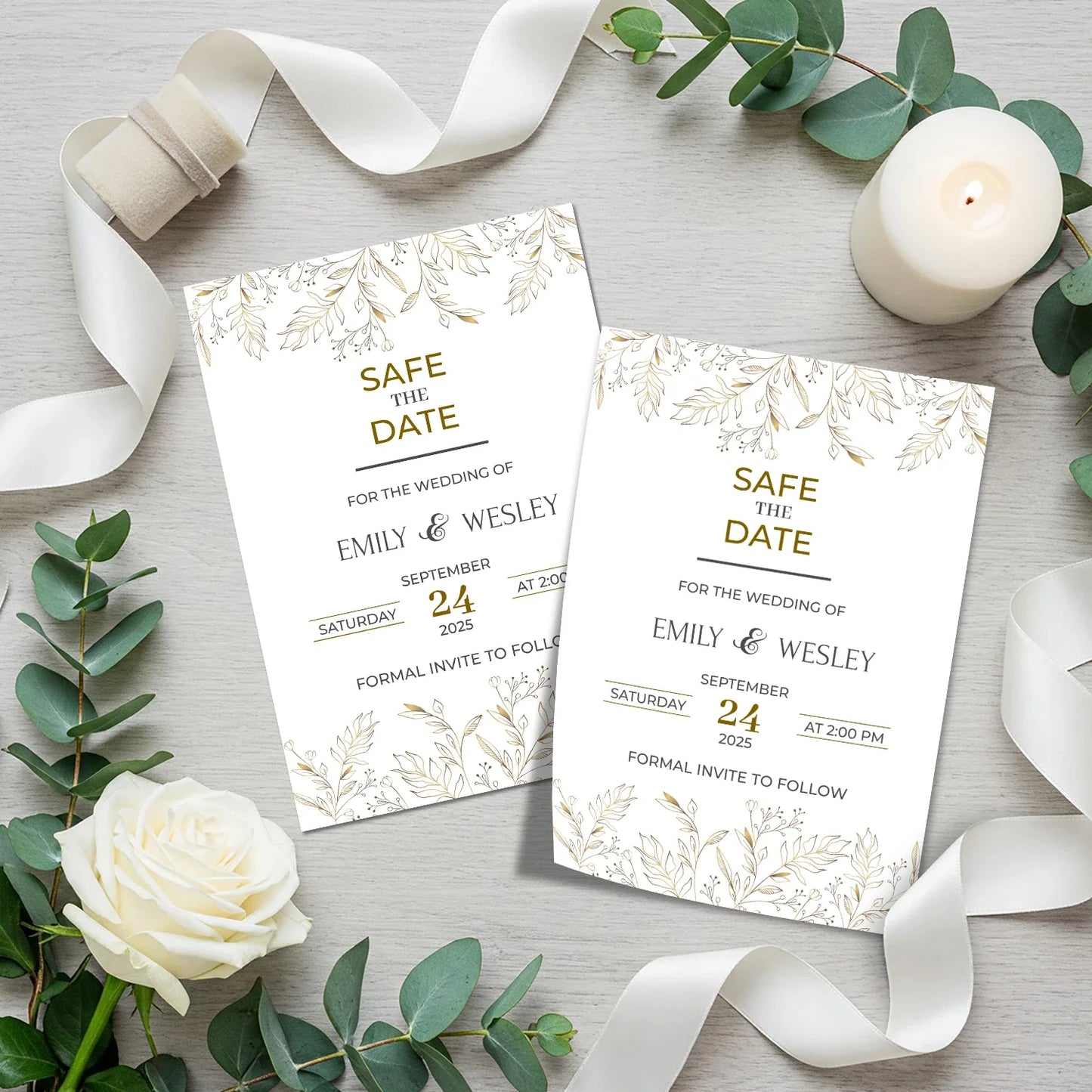 Gold Flower DIY Wedding, Gold Foil Wedding Party Supplies, Golden Flower Themed, Gold Wild Digital Template, Editable Gold Wild Flower Image SVG PNG