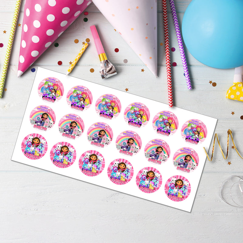 Gabby’s Dollhouse Personalized Cupcakes Toppers : Top Your Cupcakes with Gabby’s Delightful Characters