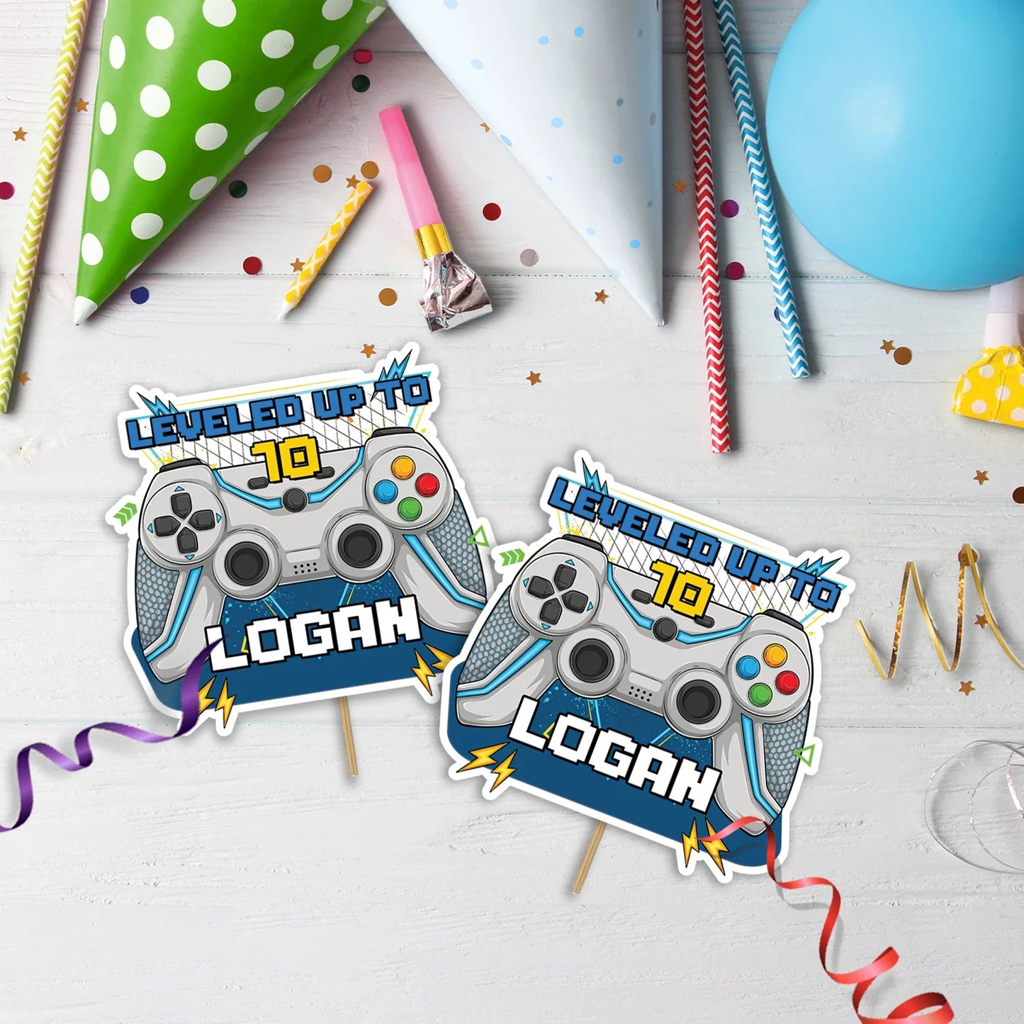 PS5 Birthday Decorations, Game Controller Party Supplies, Playstation Themed, Gaming Controller Digital Template, Editable Playstation Games Image SVG PNG