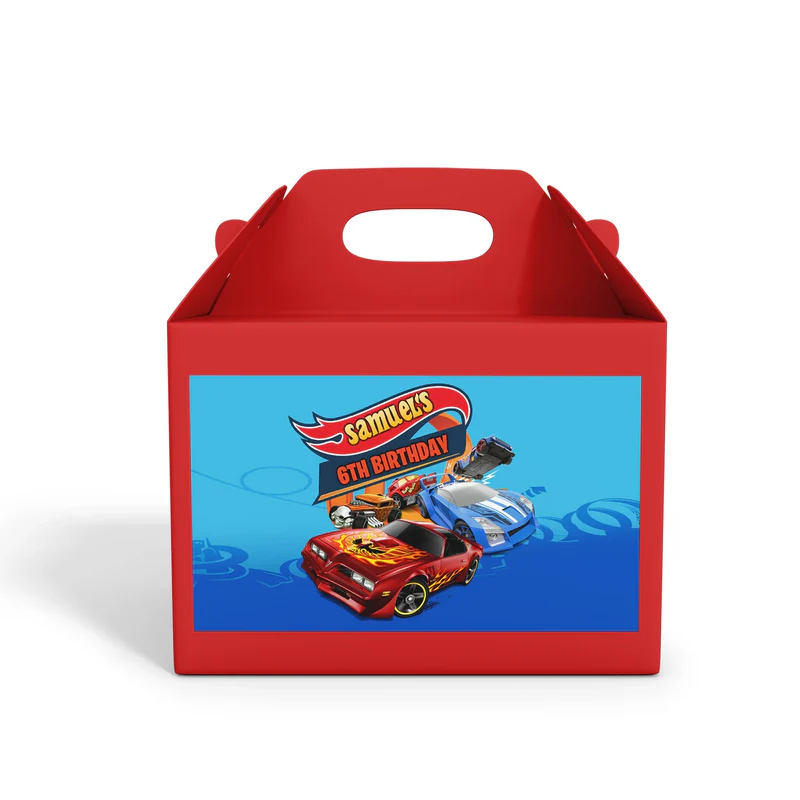 Hot Wheels Cars Treat Box Label