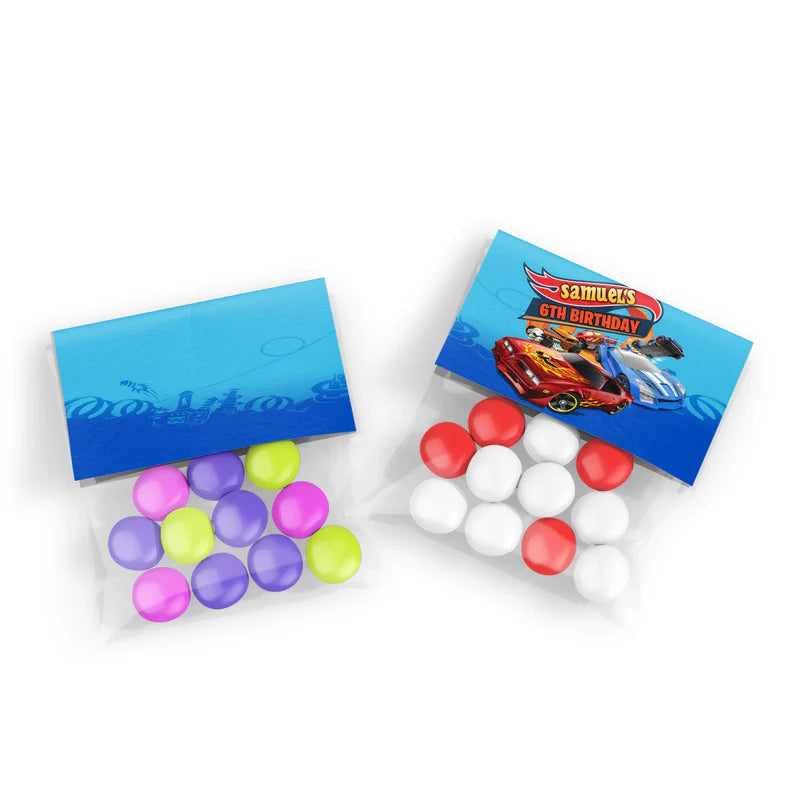 Hot Wheels Cars Treat Bag Topper Label