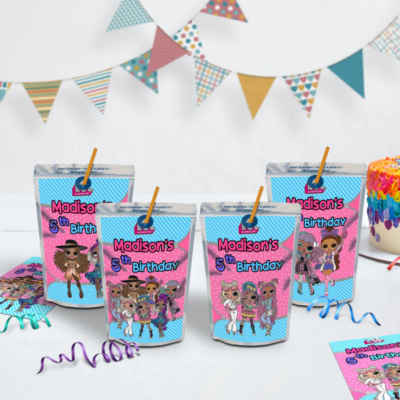 LOL Dolls Birthday Decorations, LOL Surprise Dolls Party Supplies, LOL Toys Themed, LOL Dolls Digital Template, Editable LOL Dolls Image SVG PNG