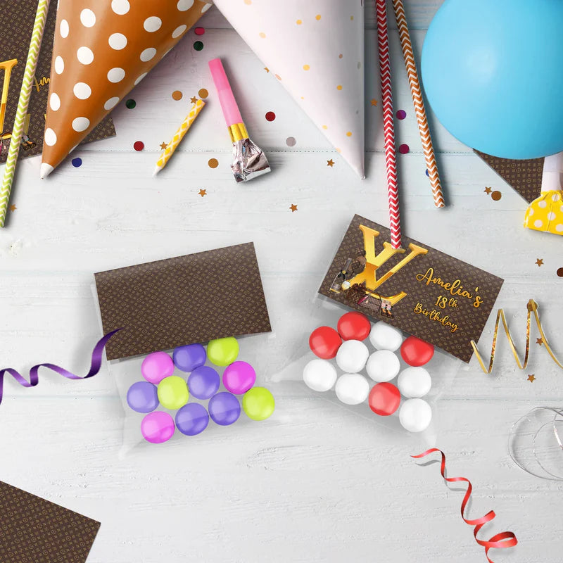 Louis Vuitton Inspired Birthday Decorations, LV Inspired Party Supplies, Louis Vuitton Inspired Themed, LV Style Inspired Digital Template, Editable Louis Vuitton Inspired Image SVG PNG