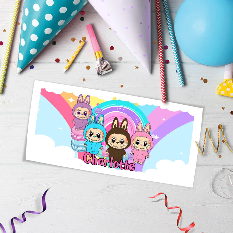 Labubu the monsters Birthday Decorations, Labubu Party Supplies, Labubu Themed, Labubu Digital Template, Editable Labubu Image SVG PNG