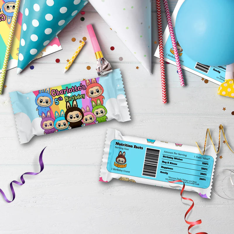 Labubu the monsters Birthday Decorations, Labubu Party Supplies, Labubu Themed, Labubu Digital Template, Editable Labubu Image SVG PNG