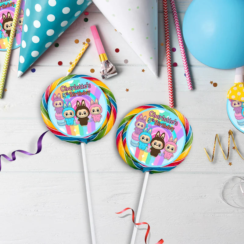 Labubu the monsters Birthday Decorations, Labubu Party Supplies, Labubu Themed, Labubu Digital Template, Editable Labubu Image SVG PNG