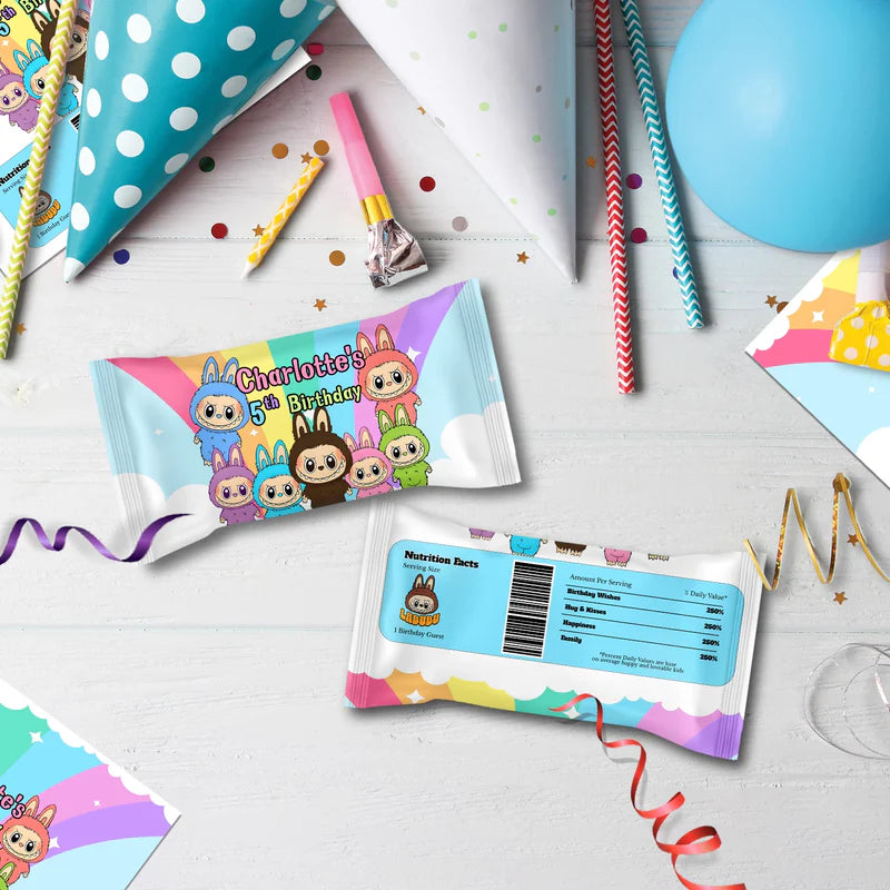 Labubu the monsters Birthday Decorations, Labubu Party Supplies, Labubu Themed, Labubu Digital Template, Editable Labubu Image SVG PNG