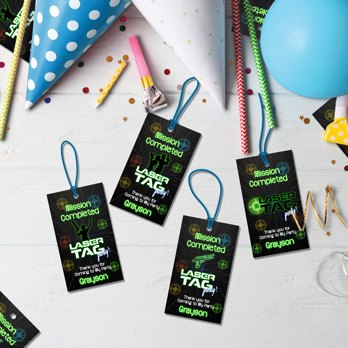 Laser Tag Birthday Decorations, Laser Gun Party Supplies, Laser War Themed, Gun War Digital Template, Editable Laser Tag Image SVG PNG