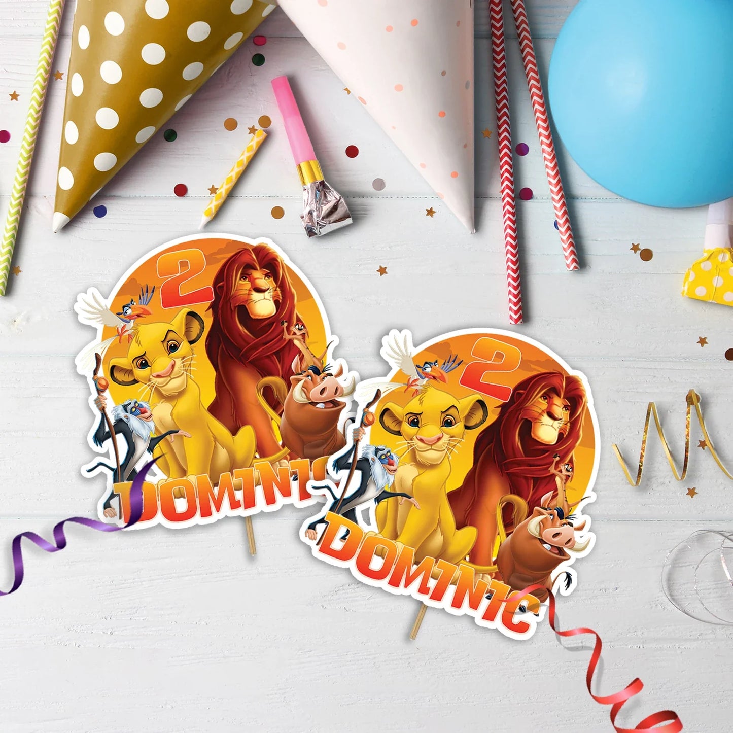 Lion King Birthday Decorations, Simba, Nala, Musafa Party Supplies, Simba Themed, Disney The Lion King Digital Template, Editable The Lion King Image SVG PNG