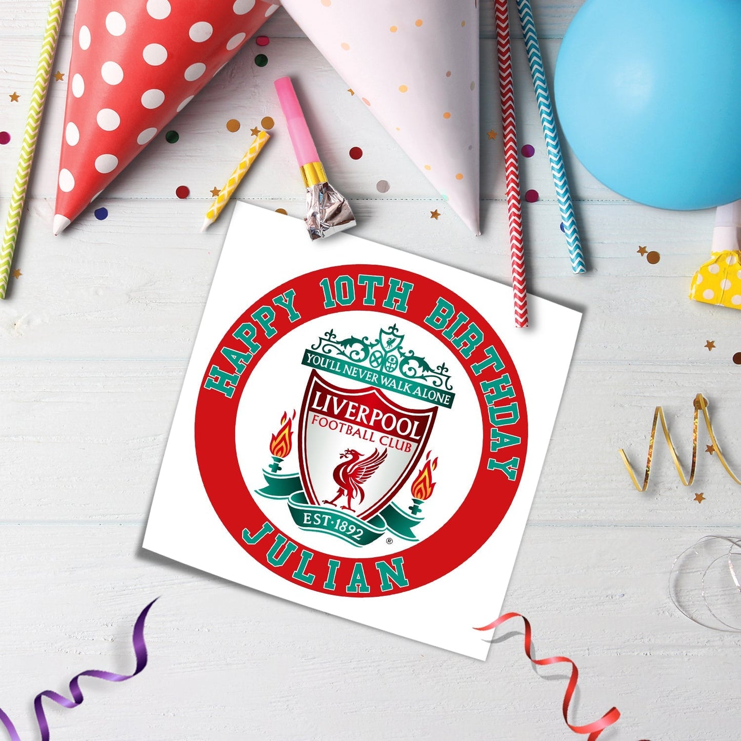 Round Liverpool FC Personalized Cake Images - Add a Personal Touch to Your Party