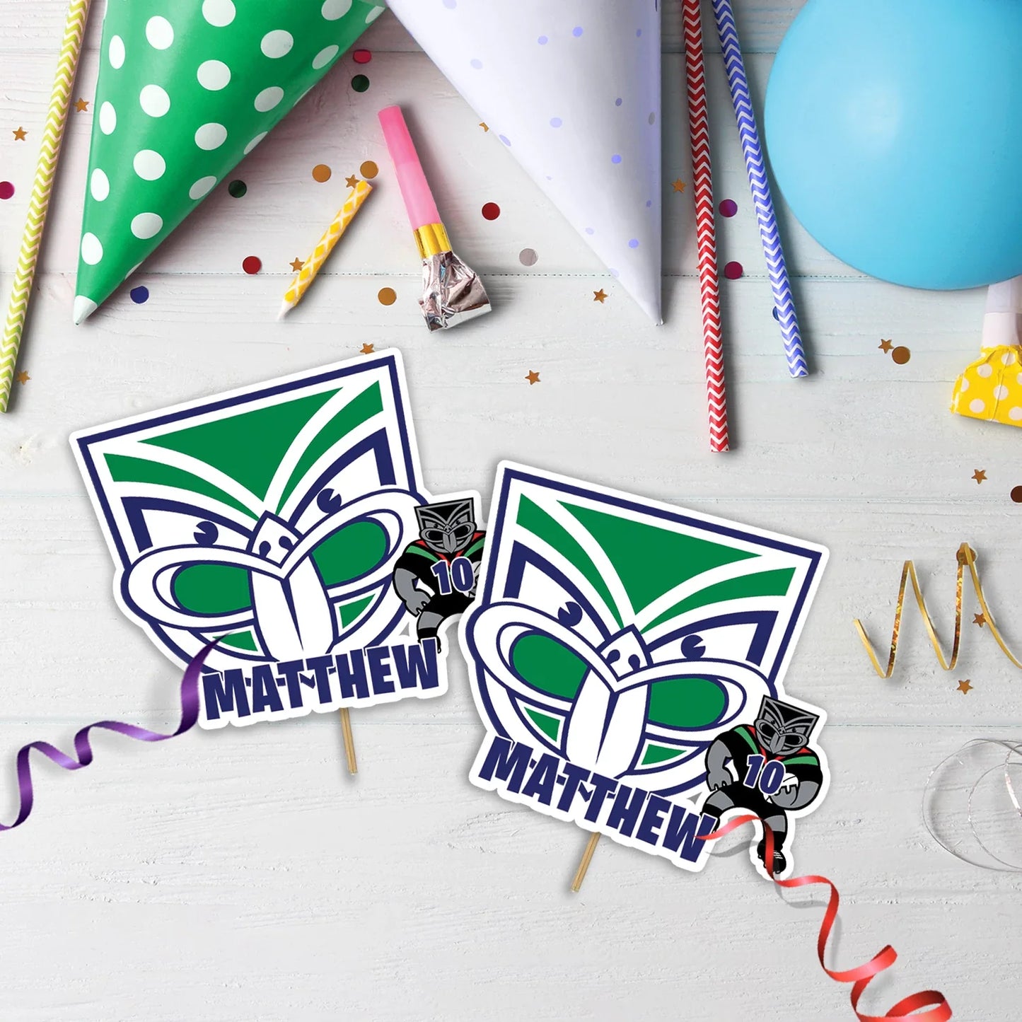 Warriors Kiwi Birthday Decorations, NZ Rugby League Party Supplies, NZ Rugby Warriors Themed, NRL NZ Warriors Digital Template, Editable NZ Warriors Image SVG PNG