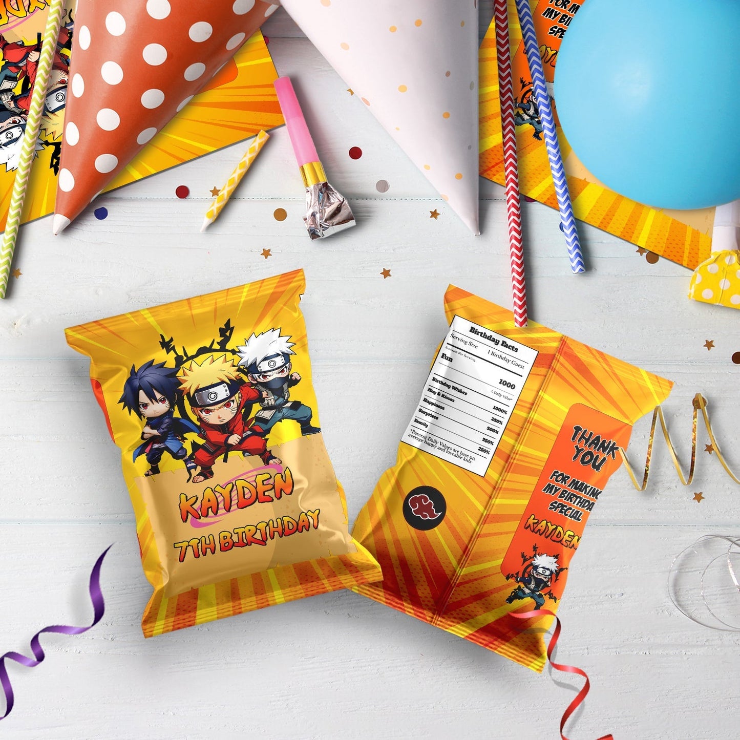 Naruto Birthday Decorations, Anime Manga Ninja Party Supplies, Ninja, Naruto, Naruto SVG