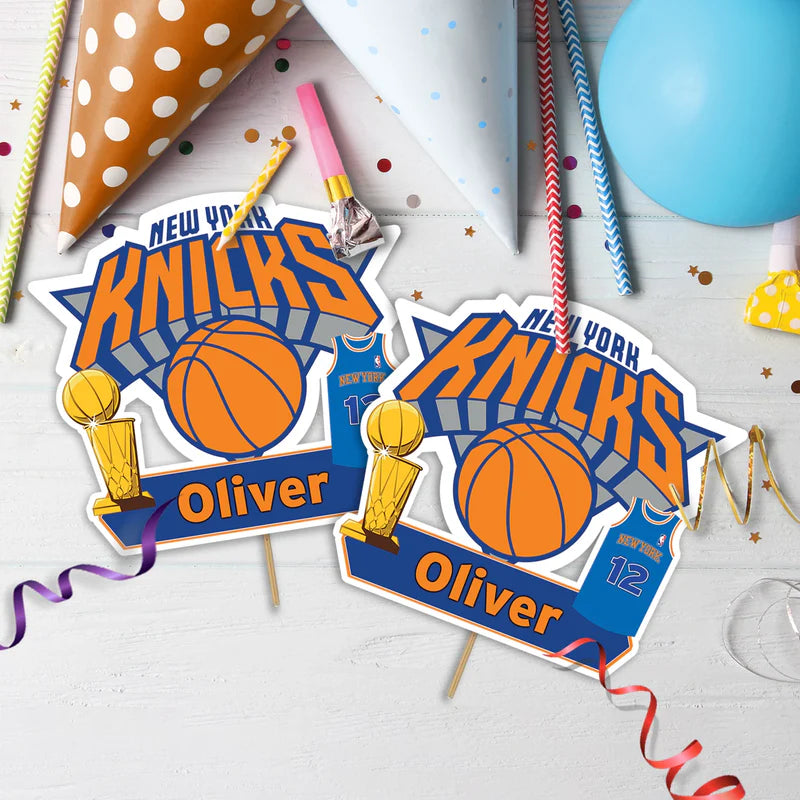 New York Knicks Birthday Decorations, NBA Team Party Supplies, NBA Basketball Team Themed, NewYork Knicks Digital Template, Editable New York Knicks Image SVG PNG