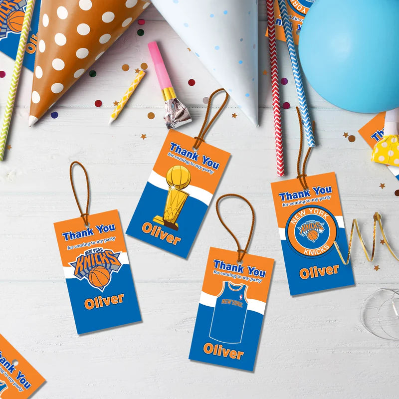 New York Knicks Birthday Decorations, NBA Team Party Supplies, NBA Basketball Team Themed, NewYork Knicks Digital Template, Editable New York Knicks Image SVG PNG