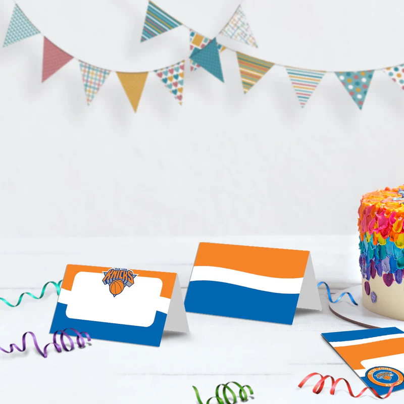 New York Knicks Birthday Decorations, NBA Team Party Supplies, NBA Basketball Team Themed, NewYork Knicks Digital Template, Editable New York Knicks Image SVG PNG