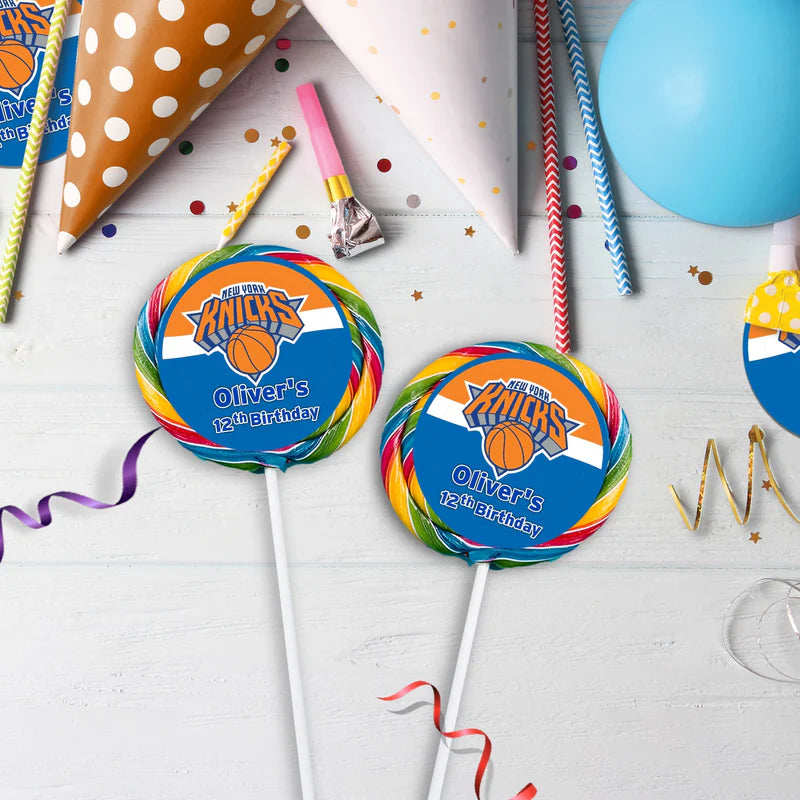 New York Knicks Birthday Decorations, NBA Team Party Supplies, NBA Basketball Team Themed, NewYork Knicks Digital Template, Editable New York Knicks Image SVG PNG