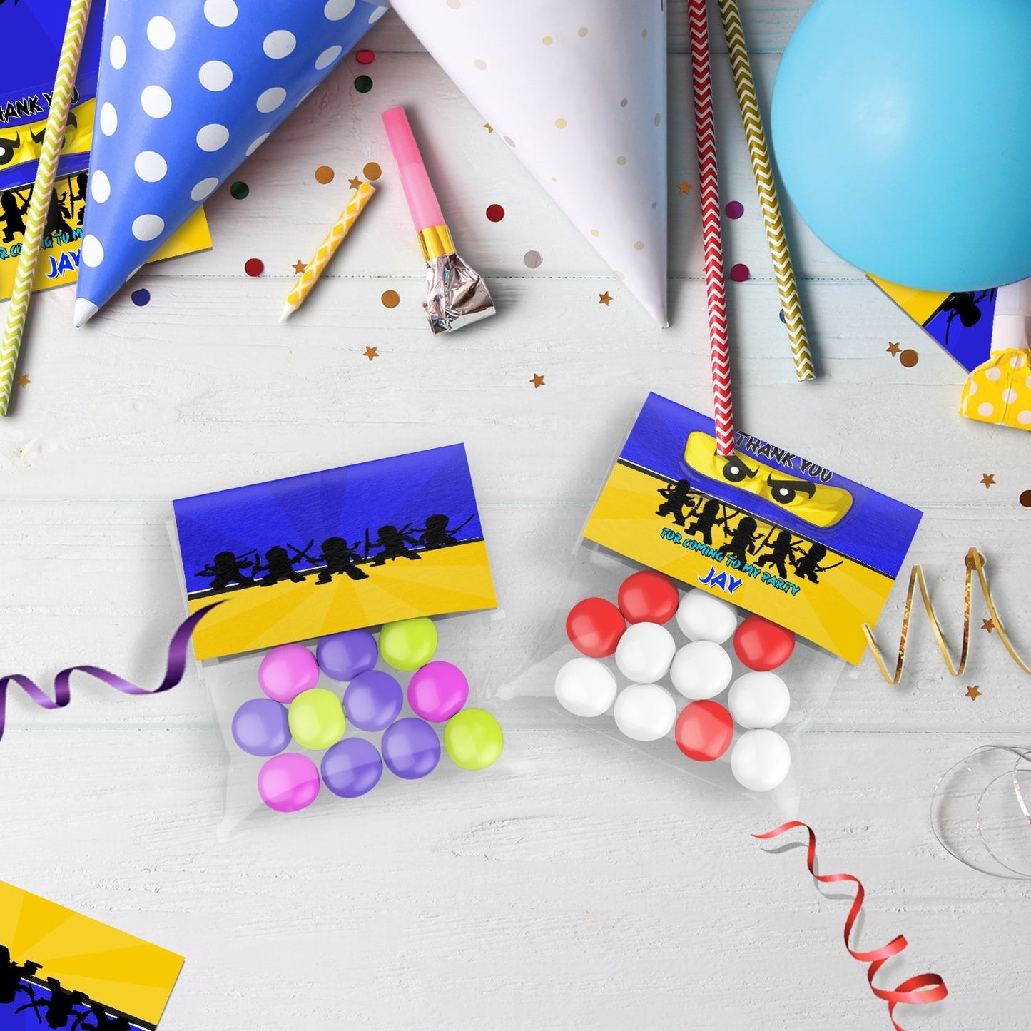 Ninjago Birthday Decorations, Lego Ninja Party Supplies, Ninjago Blue, Ninja Lego, Ninjago SVG