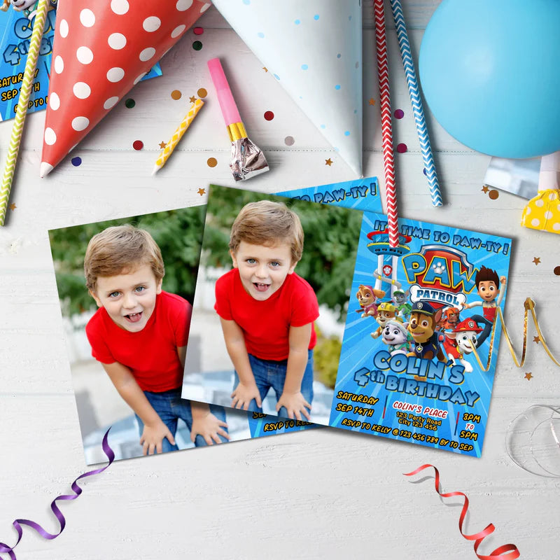 Paw Patrol Birthday Decorations, Rocky Zuma Party Supplies, Rubble & Crew Themed, Paw Patrol Digital Template, Editable Paw Patrol Image SVG PNG