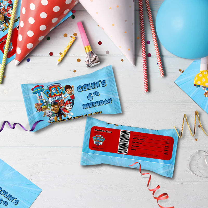 Paw Patrol Birthday Decorations, Rocky Zuma Party Supplies, Rubble & Crew Themed, Paw Patrol Digital Template, Editable Paw Patrol Image SVG PNG