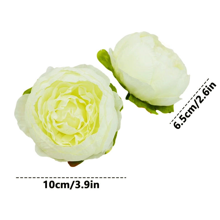 Large White Peony Artificial Flower Cake Topper | Flower Head Cake Decoration