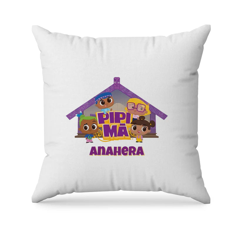 Pipi Ma sublimation pillowcase layout showing a colorful graphic designed on a square cushion