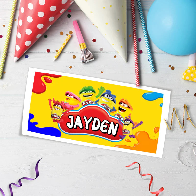 Play-Doh Birthday Decorations, Playdoh Party Supplies, Play Doh Themed, Toys Digital Template, Editable Play Doh Image SVG PNG