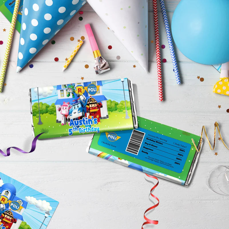 Robocar Poli Birthday Decorations, Robocar Rescue Team Party Supplies, Robocar Broomstown Themed, Robocar POLI Digital Template, Editable Robocar POLI Image SVG PNG