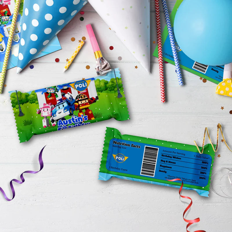 Robocar Poli Birthday Decorations, Robocar Rescue Team Party Supplies, Robocar Broomstown Themed, Robocar POLI Digital Template, Editable Robocar POLI Image SVG PNG