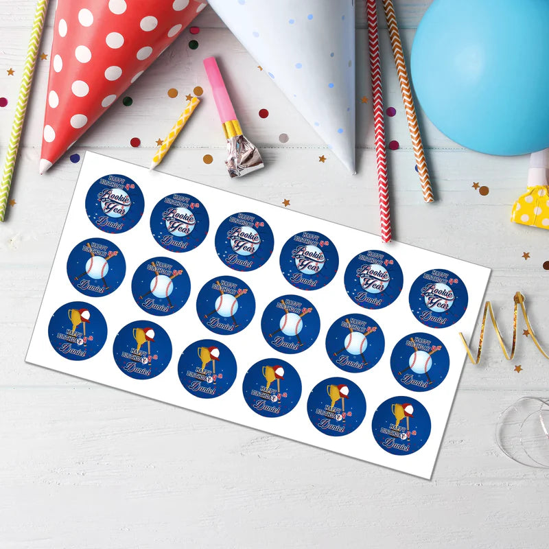 Rookie of the Year Cupcake Toppers | Editable Party Tags | Instant Download