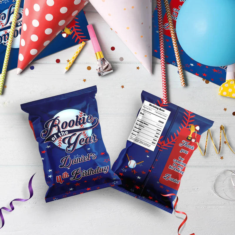 Rookie of The Year Birthday Decorations, MVP Sport Party Supplies, Baseball Themed, Rookie of the Year Digital Template, Editable Rookie of the Year Image SVG PNG