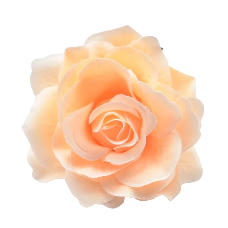 Large Champagne Rose Artificial Flower Cake Topper | Flower Head Cake Decoration