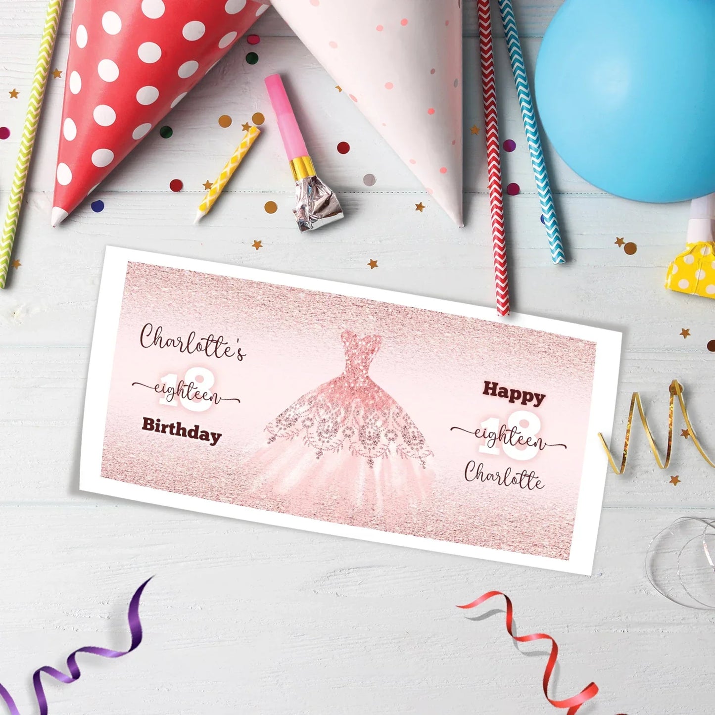 18th birthday Birthday Decorations, 16th birthday Party Supplies, Teen Birthday Themed, Adult Birthday Digital Template, Editable Rose Gold Image SVG PNG