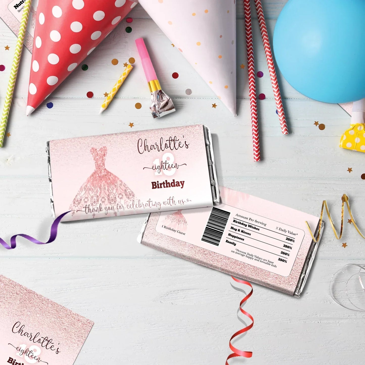 18th birthday Birthday Decorations, 16th birthday Party Supplies, Teen Birthday Themed, Adult Birthday Digital Template, Editable Rose Gold Image SVG PNG